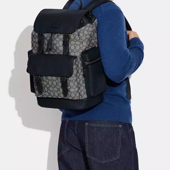 Coach Sprint Backpack In Signature Jacquard - Picture 2 of 10